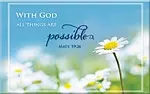 Magnet Daisies All Things are Possible Matt. 19:26