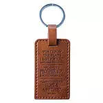 I Know the Plans Jer 29:11 Brown LuxLeather Keyring