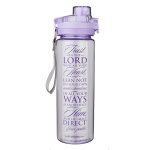 Water Bottle Plastic Purple Trust in the Lord Prov. 3:5-6