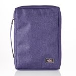 Large Jesus Fish, Purple Canvas Bible Cover