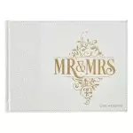 Guest Book White/Gold Mr. & Mrs. Our Wedding