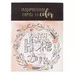 Coloring Cards Boxed Faith Hope Love