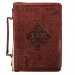 Medium Names of God Brown Faux Leather Bible Cover