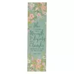 Bookmark-Teal Floral/Strength & Dignity Prov. 31:25 (Pack Of 10)