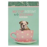 Notepad Teal Puppy My Cup Overflows Ps. 23:5