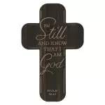 Woodgrain Be Still Ps. 46:10 (Pack Of 12) Cross Bookmarks