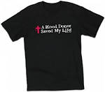 T-Shirt Blood Donor Black Small