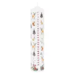 25cm x 5cm Winter Wildlife Pillar Advent Candle - Single