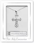 Open Crucifix Communion Silver Necklet