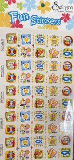 Fun Christian Stickers Sheet of 50