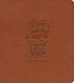 ESV Journaling Study Bible (TruTone over Board, English Saddle, 1 Chronicles 28:9 Design)