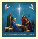 Gold Stable Charity Christmas Cards Pack of 10