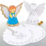 Angel Colour-In Cone Decorations (Pack of 10)