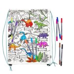 Dinosaur Backpack - Colour In and Learn