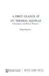 A First Glance at St. Thomas Aquinas