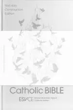 ESV-CE Catholic Bible, White, Hardback, Anglicised, First Communion Edition, Maps, Presentation Page, Ribbon Marker