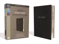 NIV, Reference Bible, Giant Print, Leather-Look, Black, Red Letter,