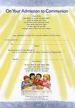 Admission to Communion Certificates Pack of 10