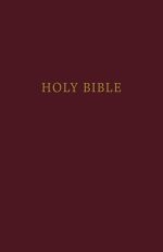 KJV Large Print Pew Bible, Burgundy, Hardback, Red Letter, Tables of Weights and Measures, Useful Charts