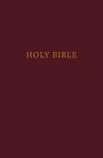 KJV Large Print Pew Bible, Burgundy, Hardback, Red Letter, Tables of Weights and Measures, Useful Charts