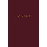 NKJV Pew Bible, Burgundy, Hardcover, Red Letter, Comfort Print, Charts, Maps