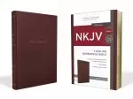 NKJV, Thinline Reference Bible, Leather-Look, Burgundy, Red Letter,