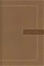 NBLA Santa Biblia Ultrafina, Letra Gigante, Leathersoft, Beige, Edición Letra Roja