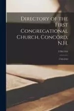 Directory of the First Congregational Church, Concord, N.H. : 1730-1916; 1730-1916