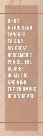 Bookmark-O For A Thousand Tongues To Sing My Great Redeemers Praise/Hymn (Pack Of 25)