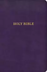 KJV Thinline Bible, Purple LeatherTouch