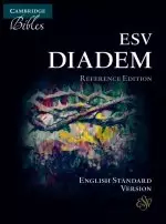 ESV Diadem Reference Edition Black Calfskin Leather, Red-letter Text