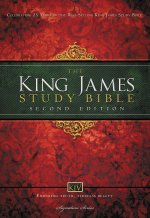 KJV Study Bible, Red, Hardback, Large Print, Charts, Maps, Concordance, Red Letter, Footnotes, Book Introductions, Index, Translation Notes