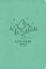 CSB Explorer Bible for Kids, Light Teal Mountains LeatherTouch