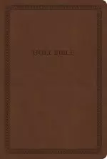 CSB Large Print Thinline Bible, Value Edition, Brown LeatherTouch