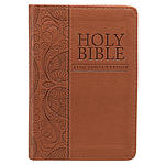 KJV Bible Mini Pocket Faux Leather, Toffee Brown