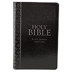 KJV Thumb Index Bible, Black, Imitiation Leather, Red Letter, Verse Finder, Reading Plan, Ribbon Marker, Gilt Edged, Presentation Page, Gift Edition