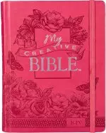 KJV My Creative Journaling Bible, Pink, Imitation Leather, Wide Margin, Illustrated, Colouring, Ribbon Marker