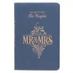 Mr. & Mrs. 366 Devotions for Couples Blue Faux Leather Devotional