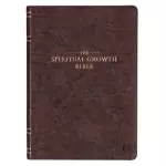 NLT Spiritual Growth Bible, Brown, Imitation Leather, Articles, Book Introductions, Character Profiles, Cross-References, Topical Index, Presentation Page, Ribbon Markers, Thumb Index