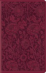 ESV Large Print Compact Bible, Red Letter (TruTone, Berry, Floral Design)