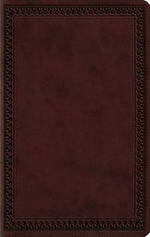 ESV Large Print Value Thinline Bible (TruTone, Mahogany, Border Design)