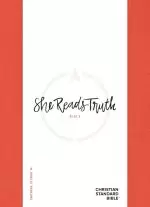 CSB She Reads Truth Bible, Poppy Linen Cloth Over Board, Indexed