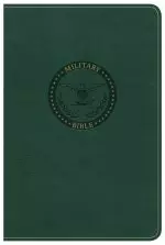 CSB Military Bible, Green Leathertouch