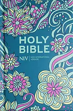 NIV Pocket Bible, Teal, Hardback, Bible Guide, Help & Guidance, Reading Guide, Floral Design