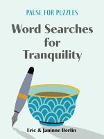 Pause For Puzzles: Word Searches For Tranquility