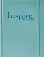 NLT Inspire Journalling Bible, Blue, Hardback, Large Print, Colouring, Extra Wide Margin, Scripture Illustrations, Ribbon Marker, Presentation Page