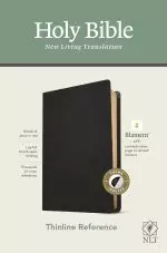 NLT Thinline Reference Bible, Filament Enabled (Genuine Leather, Black, Indexed, Red Letter)