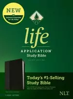 NLT Life Application Study Bible, Third Edition (LeatherLike, Black/Onyx, Red Letter)