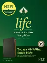 NLT Life Application Study Bible, Third Edition (Genuine Leather, Black, Indexed, Red Letter)