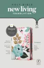 NLT Filament Bible, Floral, Cloth, Compact, Zipped, Red Letter, Print + Digital Bible, App Content, Study Material, Devotional Material